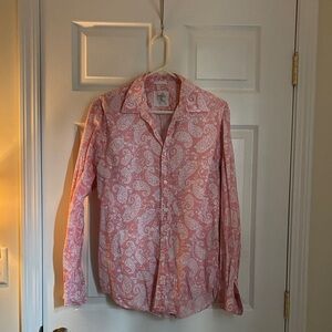 Express Men's Casual Pink Paisley Shirt
